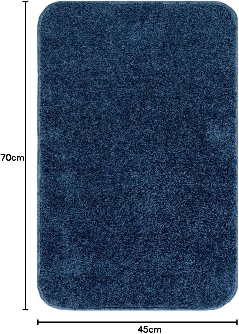 Eminence Home Neo Microfiber Luxury Shaggy Mat 45x70cm - Blue - Image 3